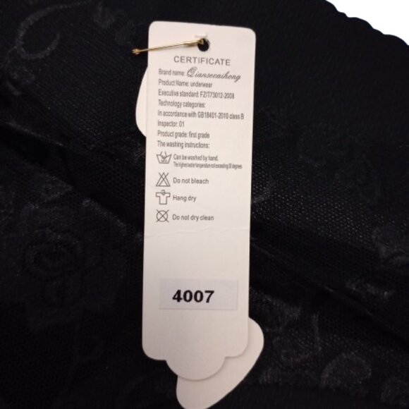 NWT Black Lightly Padded Buttlift Panties Size L from Qiansecaihong - Picture 4 of 4